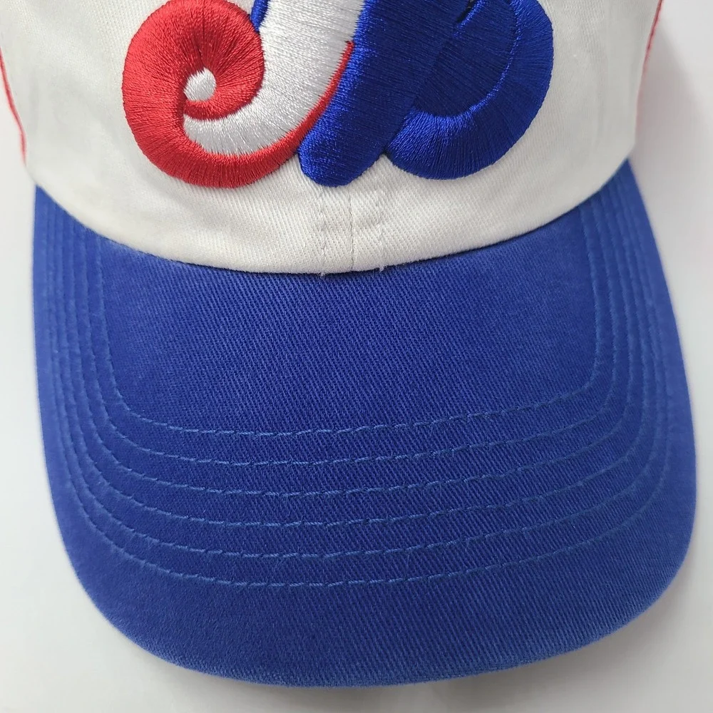 Montreal Expos Hat Fitted M 47 Brand Franchise White Blue Red MLB Pinwheel Men